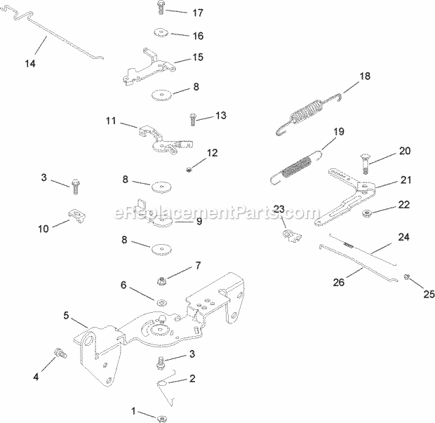 Engine Control Assembly Kohler Ch740 0075 Diagram and Parts List for 74284 280000001-280999999 Toro Lawn Mower