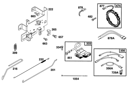 Engine Briggs & Stratton Model 28n777-0174-01 Diagram and Parts List for 71193 6900001 - 6999999 Toro Lawn Tractor