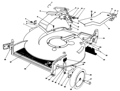Housing Assembly Diagram and Parts List for 20620 6000001 - 6999999 Toro Lawn Mower