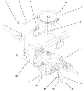 Transaxle Assembly Diagram and Parts List for 72047 9900001 - 9999999 Toro Lawn Tractor