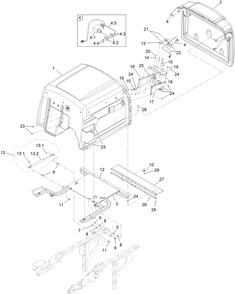 Hopper Assembly Diagram and Parts List for 74316 400000000 - 999999999 Toro Lawn Tractor