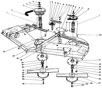 62" Side Discharge Deck (Continued) Diagram and Parts List for 30162 00000001 - 09999999 Toro Lawn Mower