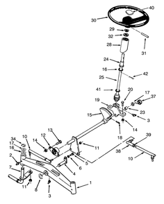 Front Axle And Steering Diagram and Parts List for 73420 3900001 - 3999999 Toro Lawn Tractor