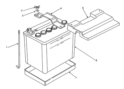 Battery Assembly Diagram and Parts List for 62040 8000001 - 8999999 Toro Generator