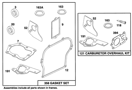 Engine Briggs & Strattonmodel 135202-0263-01 Diagram and Parts List for 62924 5900001 - 5999999 Toro Leaf Blower / Vacuum
