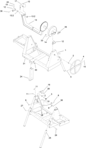 Main Frame Assembly Diagram and Parts List for 68007 322000001 - 322999999 Toro Cement Mixer