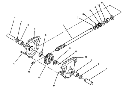 24" Auger Gearcase Assembly No. 74-1560 Diagram and Parts List for 38543 3900001 - 3999999 Toro Snow Blower