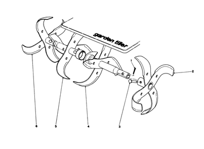 Slasher Tine Assembly Diagram and Parts List for 58226 8000001 - 8999999 Toro Tiller