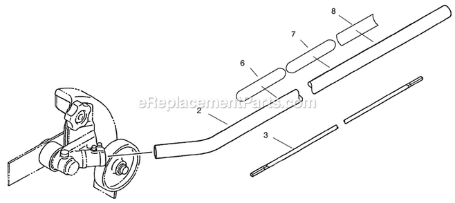 Shaft Assembly Diagram and Parts List for 53030 (79000001-79999999)(1997) Toro Trimmer