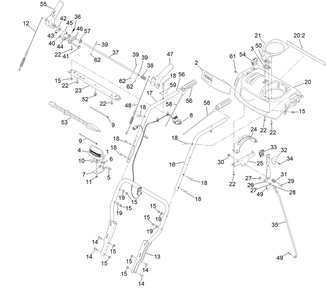 Part Location Diagram of 145-0872-03 Toro Handle Saddle