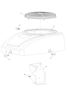 Blower Housing Assembly Diagram and Parts List for 33522 411000000 - 411999999 Toro Trimmer