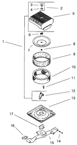 Group 10-Air Intake Diagram and Parts List for 73560 8900001 - 8999999 Toro Lawn Tractor