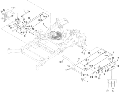 Motion Control Assembly Diagram and Parts List for 74923TE (313000001-313999999)(2013) Toro Lawn Mower