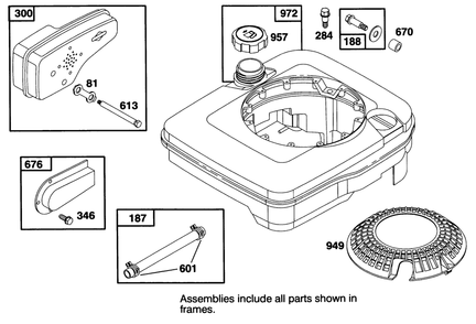 Engine Briggs & Stratton Model 127702-0115-01 Diagram and Parts List for 20908B 4900001 - 4999999 Toro Lawn Mower