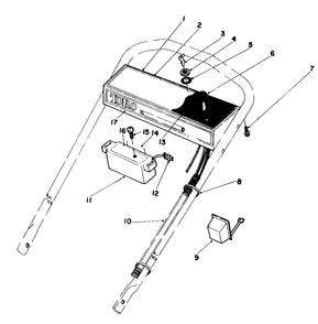 Control Panel Assembly Diagram and Parts List for 20574 4000001 - 4999999 Toro Lawn Mower