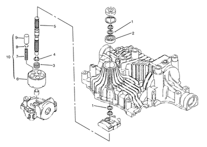 Pump Shaft Diagram and Parts List for 72042 5900001 - 5900796 Toro Lawn Tractor