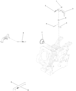 Governor Assembly Diagram and Parts List for 38755 409000000 - 411499999 Toro Snow Blower