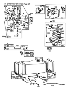 Engine Briggs & Stratton Model No. 253707-0177-01 (Continued) Diagram and Parts List for 56170 5000001 - 5999999 Toro Lawn Tractor Accessories