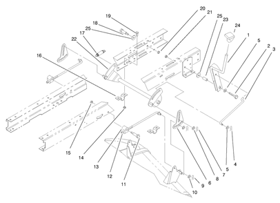 Height Of Cut Assembly Diagram and Parts List for 71189 7900001 - 7999999 Toro Lawn Tractor