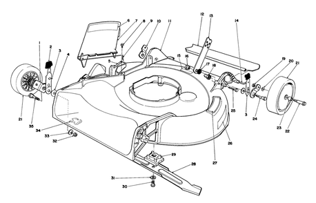 Housing Assembly Diagram and Parts List for 16202C 7000001 - 7999999 Toro Lawn Mower