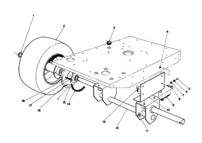 Rear Wheel & Axle Assembly Diagram and Parts List for 55600 9000001 - 9999999 Toro Lawn Tractor