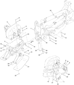 Shaker Box And Blade Mounting Assembly Diagram and Parts List for 25463E 400000000 - 999999999 Toro Lawn Tractor Accessories