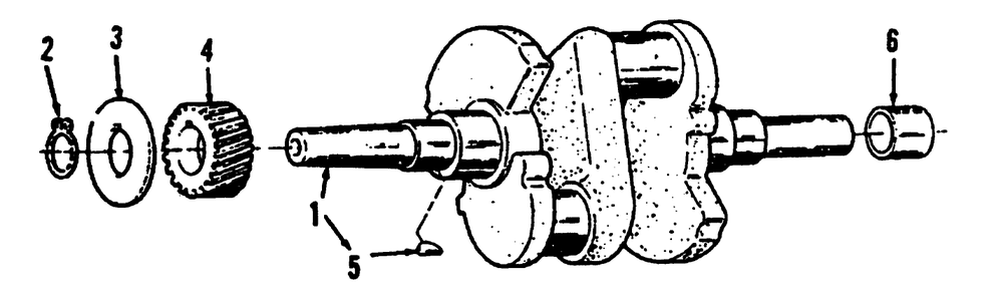 Crankshaft Diagram and Parts List for 41-20OE03 2000001 - 2999999 Toro Lawn Tractor