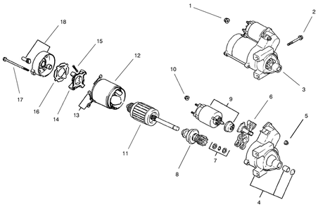 Group 7-Starting System (Model 73470 Only) Diagram and Parts List for 73470 8900001 - 8999999 Toro Lawn Tractor