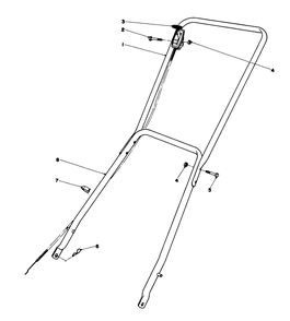 Handle Assembly Diagram and Parts List for 23022 6000001 - 6999999 Toro Lawn Mower