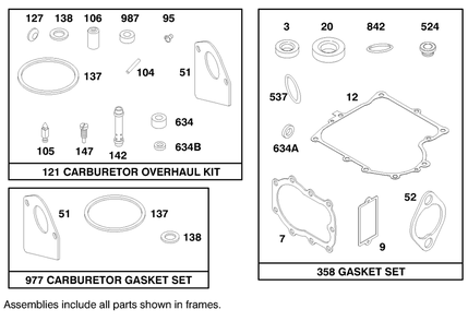 Engine Briggs & Stratton Model 283707-0156-01 Diagram and Parts List for 71188 7900001 - 7999999 Toro Lawn Tractor