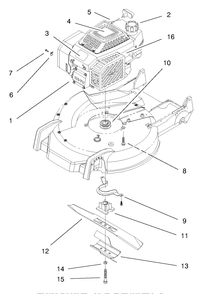 Engine Assembly Diagram and Parts List for 20464 7900001 - 7999999 Toro Lawn Mower