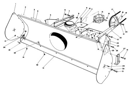 44" Snow Thrower Model No. 30761 (Optional) Diagram and Parts List for 30718 2000001 - 2999999 Toro Lawn Tractor