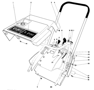 Shroud & Handle Assembly (Model 38235) Diagram and Parts List for 38235 0000001 - 0999999 Toro Snow Blower