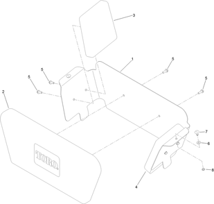 Part Location Diagram of 119-1729 Toro Retainer-Stud