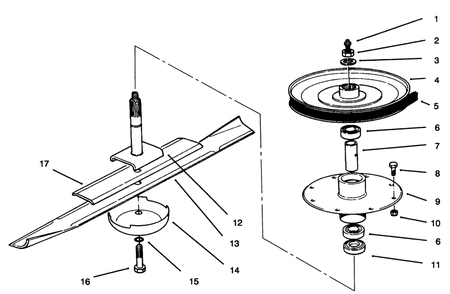 Drive Spindle Assembly Diagram and Parts List for 30133 490501 - 499999 Toro Lawn Mower