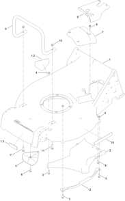 Housing Assembly Diagram and Parts List for 22284 400000000 - 999999999 Toro Lawn Mower