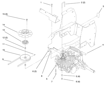 Hydro Transaxle Diagram and Parts List for 72110 6900001 - 6999999 Toro Lawn Tractor