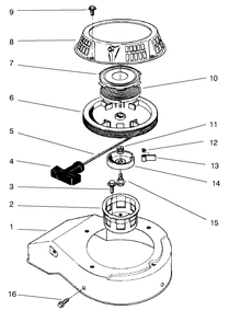 Recoil Assembly (Model No. 47pt6-3) Diagram and Parts List for 22040 7900001 - 7999999 Toro Lawn Mower