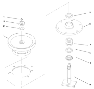 Part Location Diagram of 98-3772 Toro Pulley & Hub Assembly