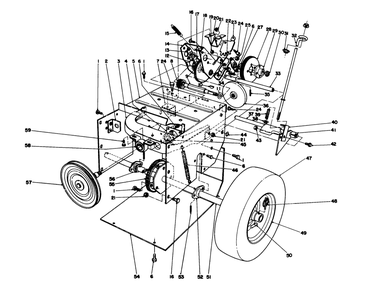 Traction Assembly Diagram and Parts List for 38056 1000001 - 1999999 Toro Snow Blower