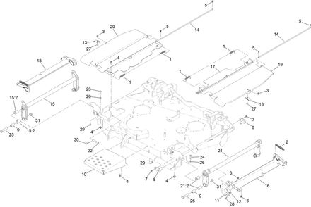 Part Location Diagram of 135-1839-03 Toro Panel-Shield Hinge, Lh