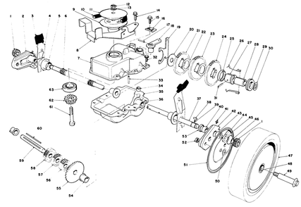 Gear Case Assembly Diagram and Parts List for 20715 4000001 - 4999999 Toro Lawn Mower