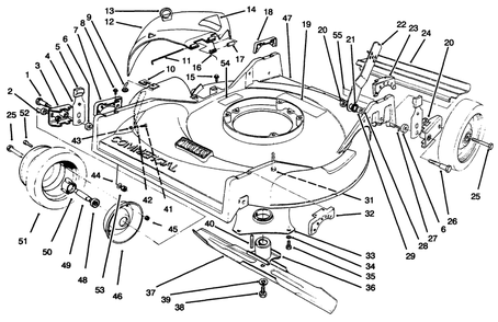 Housing & Wheel Assembly Diagram and Parts List for 22026 5900001 - 5999999 Toro Lawn Mower