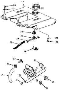Kohler Fuel System Diagram and Parts List for 31-10K802 1000001 - 1999999 Toro Lawn Tractor