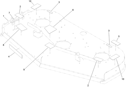 Deck Decal Assembly Diagram and Parts List for 79553 (312000001-312999999)(2012) Toro Lawn Mower