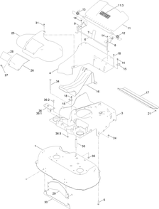 Housing Assembly Diagram and Parts List for 21810 407300000 - 409999158 Toro Lawn Mower