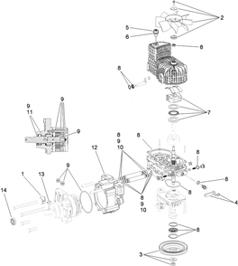 Lh Hydro Assembly Diagram and Parts List for 74960CP (311000001-311999999)(2011) Toro Lawn Mower