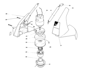 Motor Housing Assembly Diagram and Parts List for 51550 0000001 - 0999999 Toro Trimmer