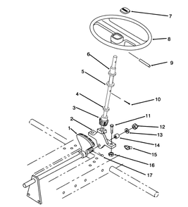 Steering Gear Assembly Diagram and Parts List for 73520 4900001 - 4999999 Toro Lawn Tractor