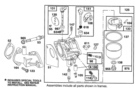 Engine Briggs & Stratton Model 286707-0452-01 Diagram and Parts List for 71180 3900001 - 3999999 Toro Lawn Tractor